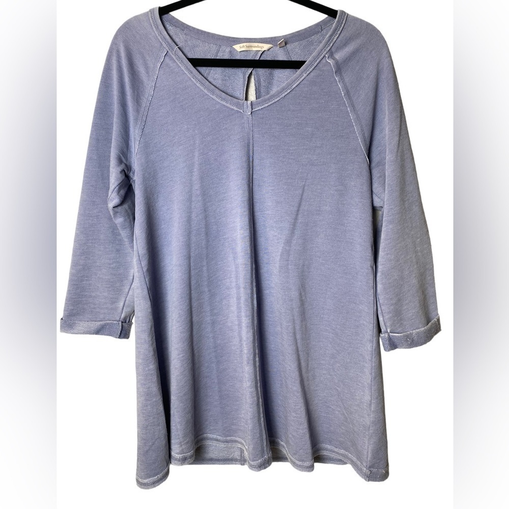 Soft Surroundings Keyhole Back Cotton Top